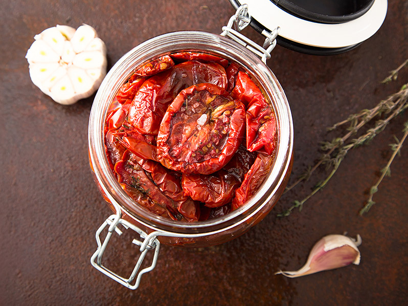 Oven Dried Cherry Tomatoes in Olive Oil